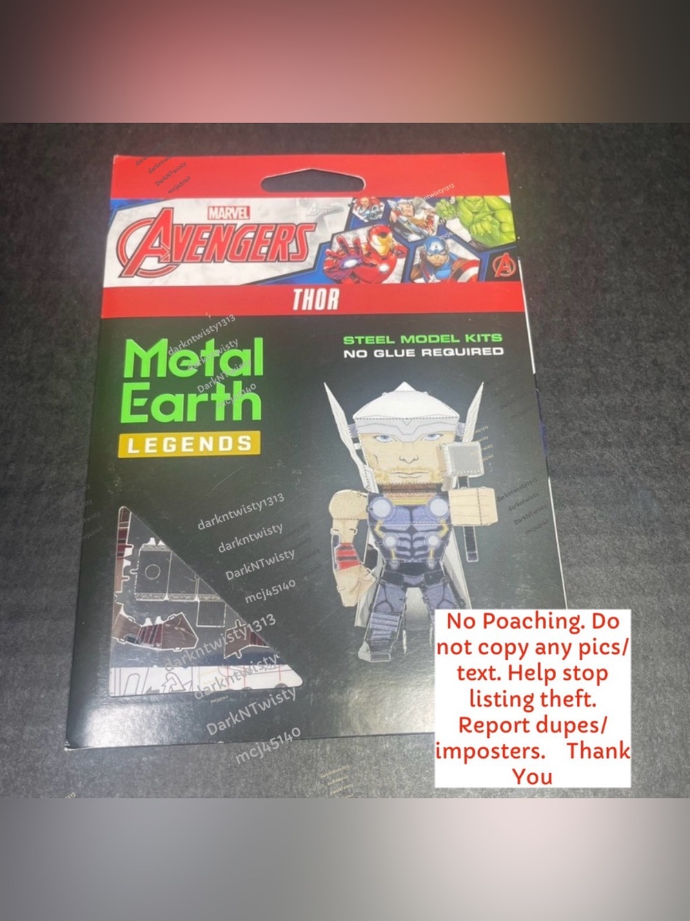 BRAND NEW METAL EARTH THOR STEEL MODEL KIT NO GLUE NEEDED!